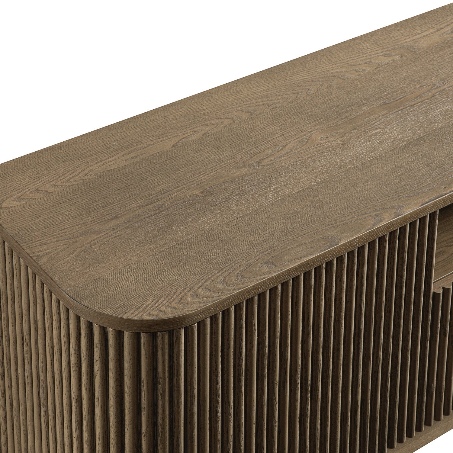 Maru 200cm Wide TV Unit with Drawers, Silver Oak