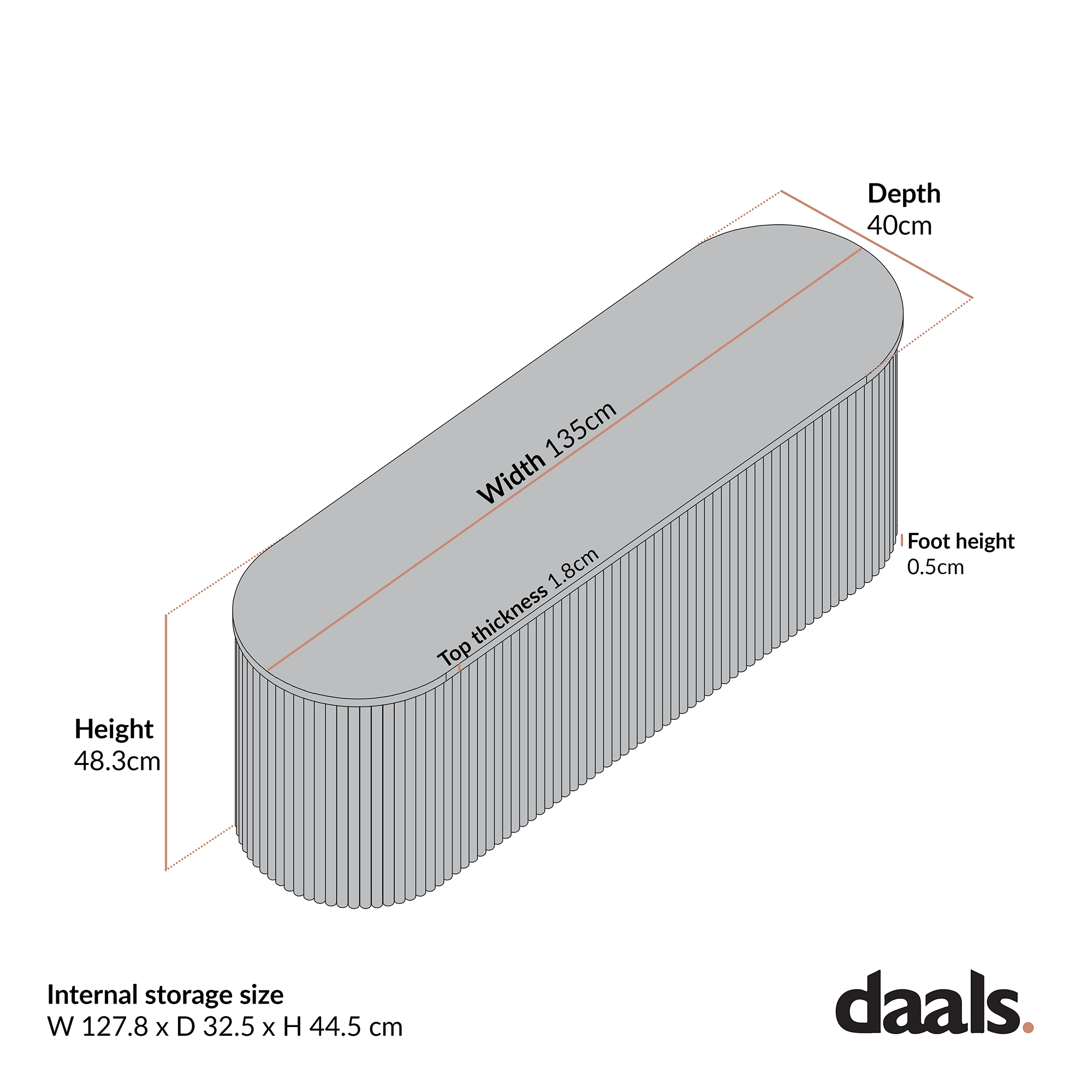 Maru Storage Ottoman Bench, Washed White