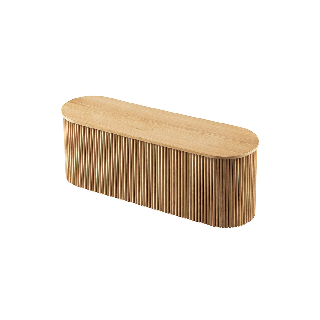 Maru Storage Ottoman Bench, Oak