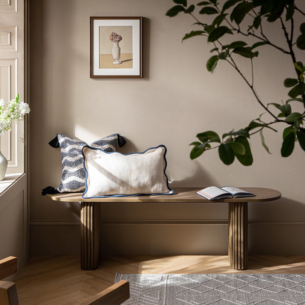 Maru 150cm Dining Bench, Silver Oak