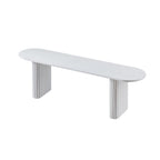 Maru 150cm Dining Bench, Washed White