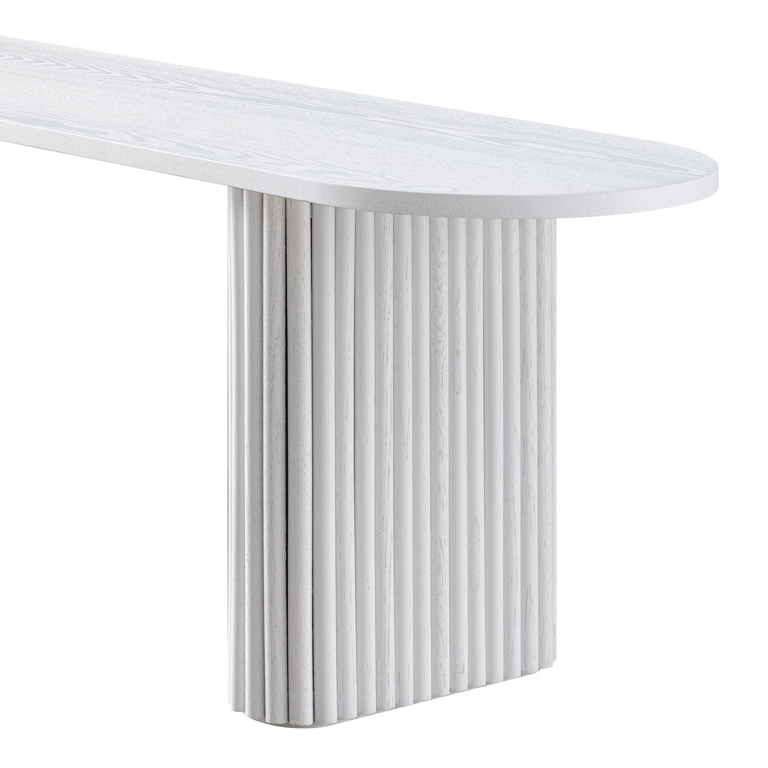 Maru 150cm Dining Bench, Washed White
