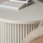 Maru Oval Coffee Table, Washed White