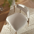 Dagmar Set of 2 Dining Chairs, Ivory Weave| Natural Frame