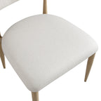 Dagmar Set of 2 Dining Chairs, Ivory Weave| Natural Frame