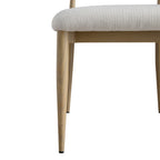 Dagmar Set of 2 Dining Chairs, Ivory Weave| Natural Frame