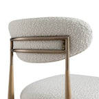 Dagmar Set of 2 Dining Chairs, Ecru Boucle | Natural Frame