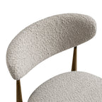 Dagmar Set of 2 Dining Chairs, Light Taupe Boucle | Silver Oak Frame