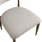 Dagmar Set of 2 Dining Chairs, Light Taupe Boucle | Silver Oak Frame
