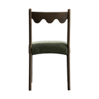 Ludlow Set of 2 Dining Chairs, Forest Green Chenille | Dark Walnut