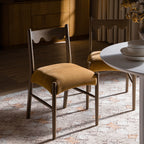 Ludlow Set of 2 Dining Chairs, Spiced Honey Chenille | Silver Oak