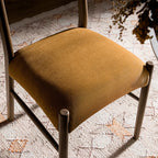 Ludlow Set of 2 Dining Chairs, Spiced Honey Chenille | Silver Oak