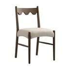 Ludlow Set of 2 Dining Chairs, Oatmeal Fabric | Silver Oak Frame