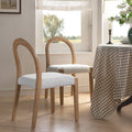Lumi Dining Chair, Ecru Boucle | Natural Oak Frame