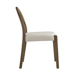 Lumi Dining Chair, Oatmeal Fabric | Silver Oak Frame