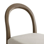 Lumi Dining Chair, Oatmeal Fabric | Silver Oak Frame