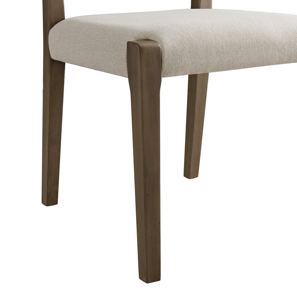 Lumi Dining Chair, Oatmeal Fabric | Silver Oak Frame
