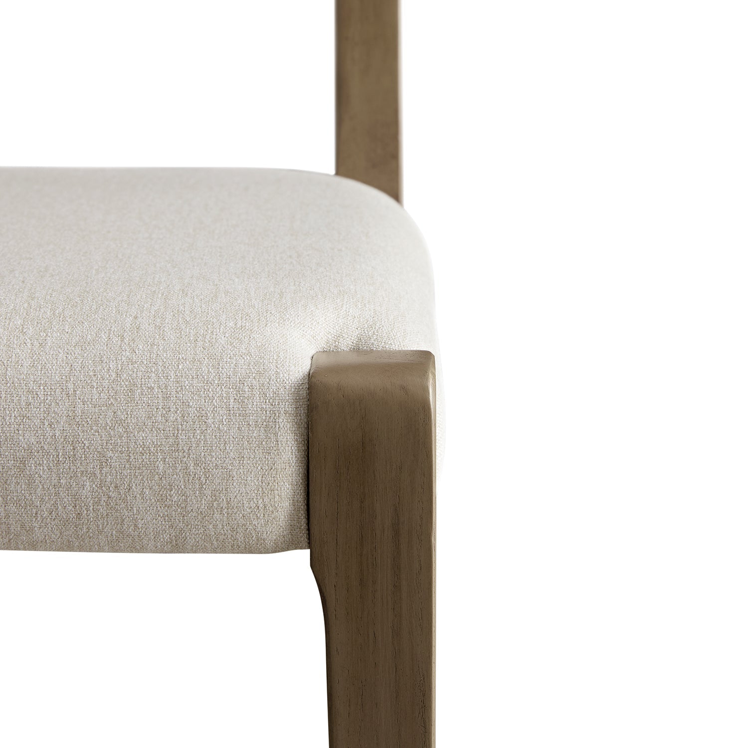 Lumi Dining Chair, Oatmeal Fabric | Silver Oak Frame