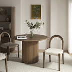 Lumi Dining Chair, Oatmeal Fabric | Silver Oak Frame