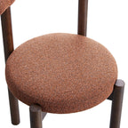 Demeter Dining Chair, Brick Boucle | Dark Walnut Frame