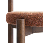 Demeter Dining Chair, Brick Boucle | Dark Walnut Frame