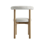 Demeter Dining Chair, Ecru Boucle | Natural Oak Frame