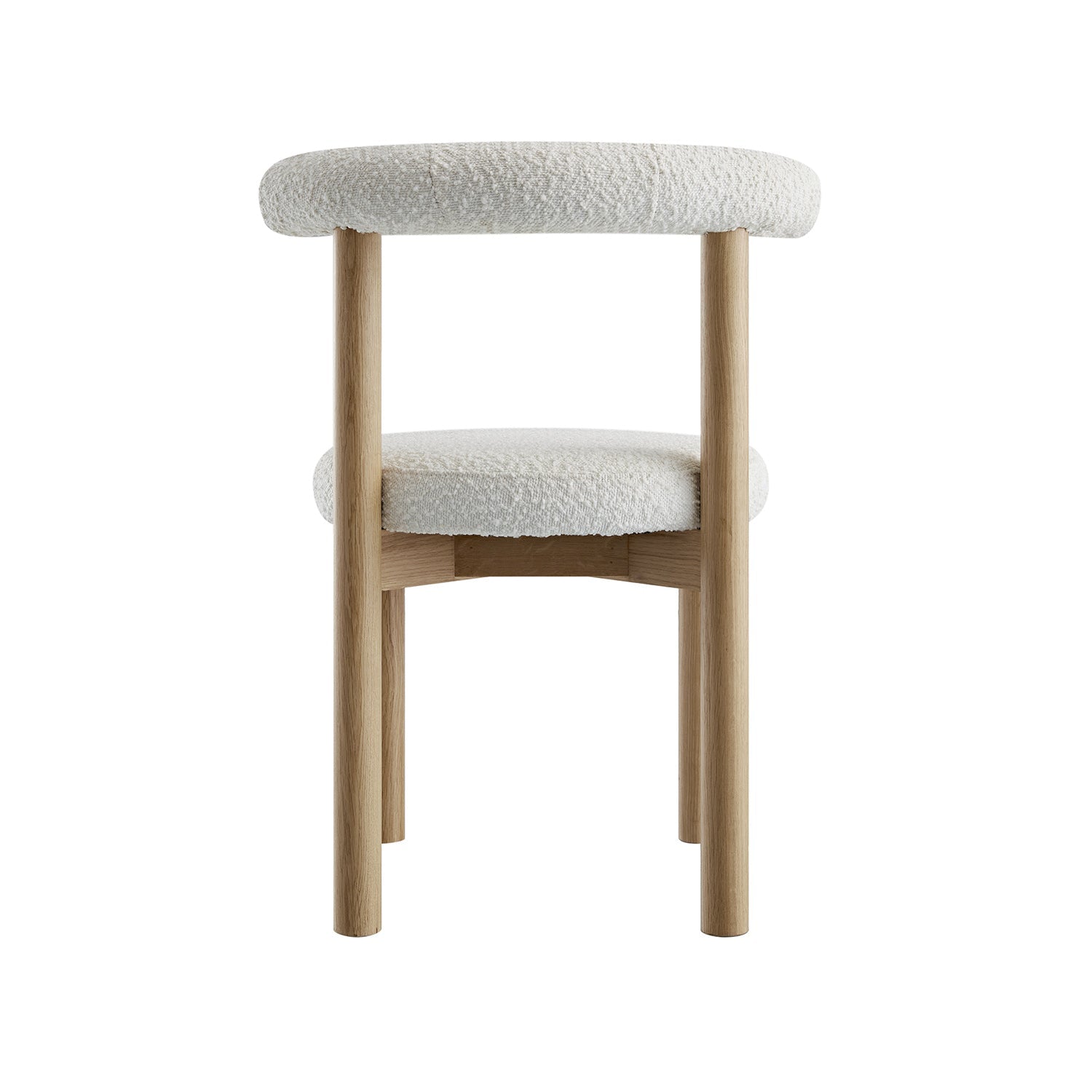 Demeter Dining Chair, Ecru Boucle | Natural Oak Frame