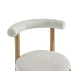 Demeter Dining Chair, Ecru Boucle | Natural Oak Frame