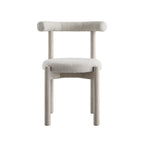 Demeter Dining Chair, Oatmeal Fabric | White Washed Oak Frame