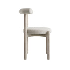 Demeter Dining Chair, Oatmeal Fabric | White Washed Oak Frame