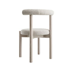 Demeter Dining Chair, Oatmeal Fabric | White Washed Oak Frame