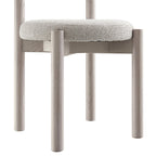 Demeter Dining Chair, Oatmeal Fabric | White Washed Oak Frame