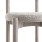 Demeter Dining Chair, Oatmeal Fabric | White Washed Oak Frame