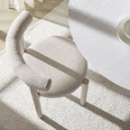 Demeter Dining Chair, Oatmeal Fabric | White Washed Oak Frame