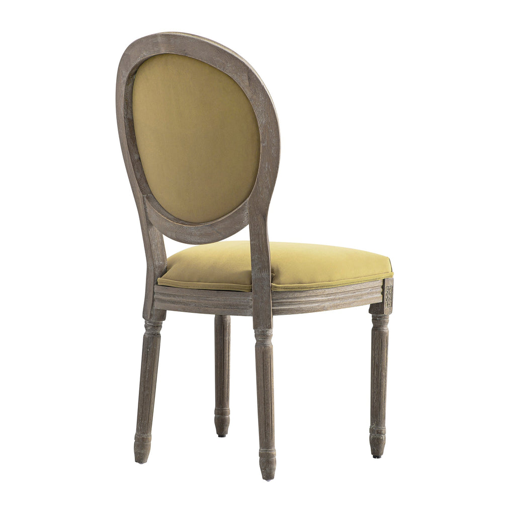 Lainston Set of 2 Classic Weathered Oak Dining Chairs, Fudge Velvet