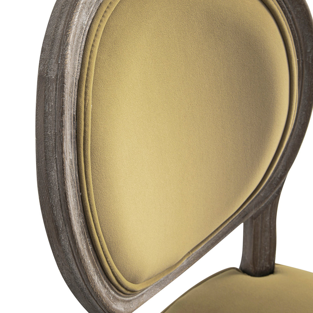 Lainston Set of 2 Classic Weathered Oak Dining Chairs, Fudge Velvet