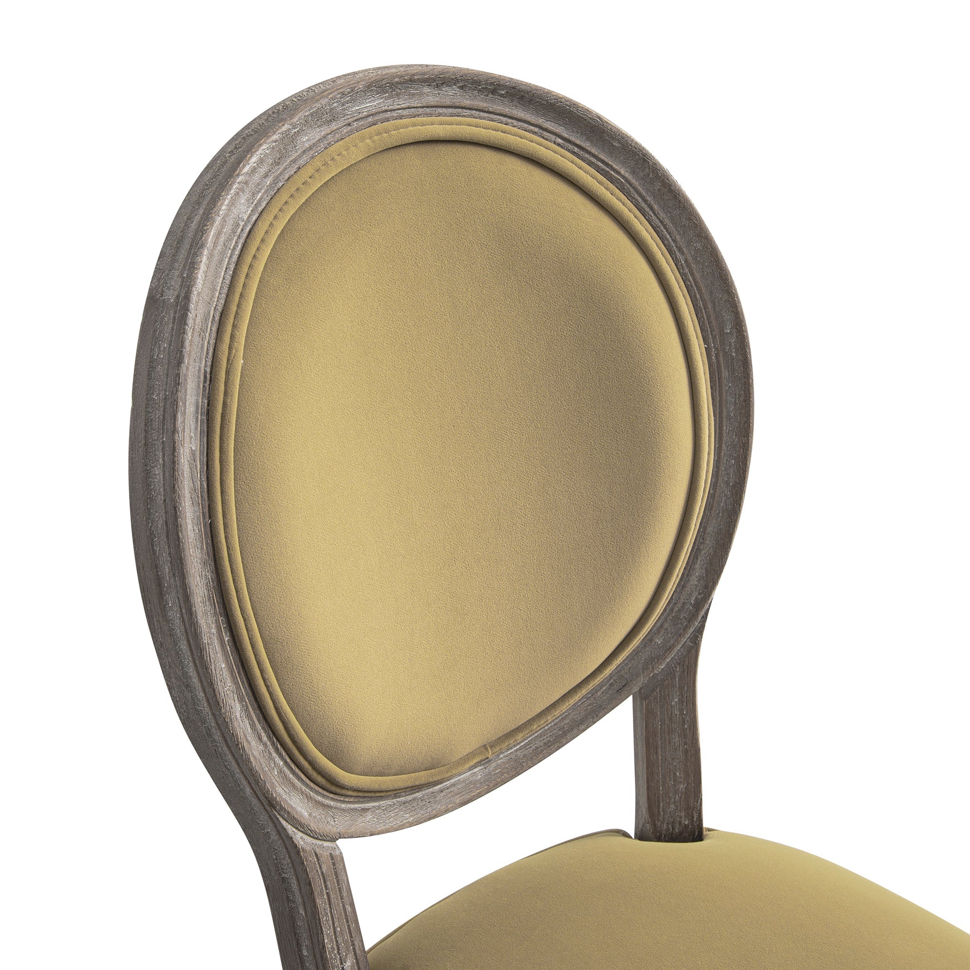 Lainston Set of 2 Classic Weathered Oak Dining Chairs, Fudge Velvet