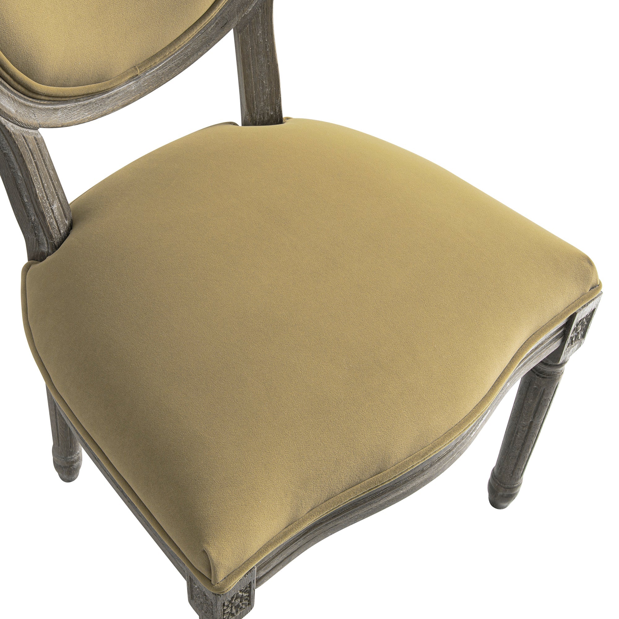 Lainston Set of 2 Classic Weathered Oak Dining Chairs, Fudge Velvet