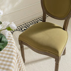 Lainston Set of 2 Classic Weathered Oak Dining Chairs, Fudge Velvet