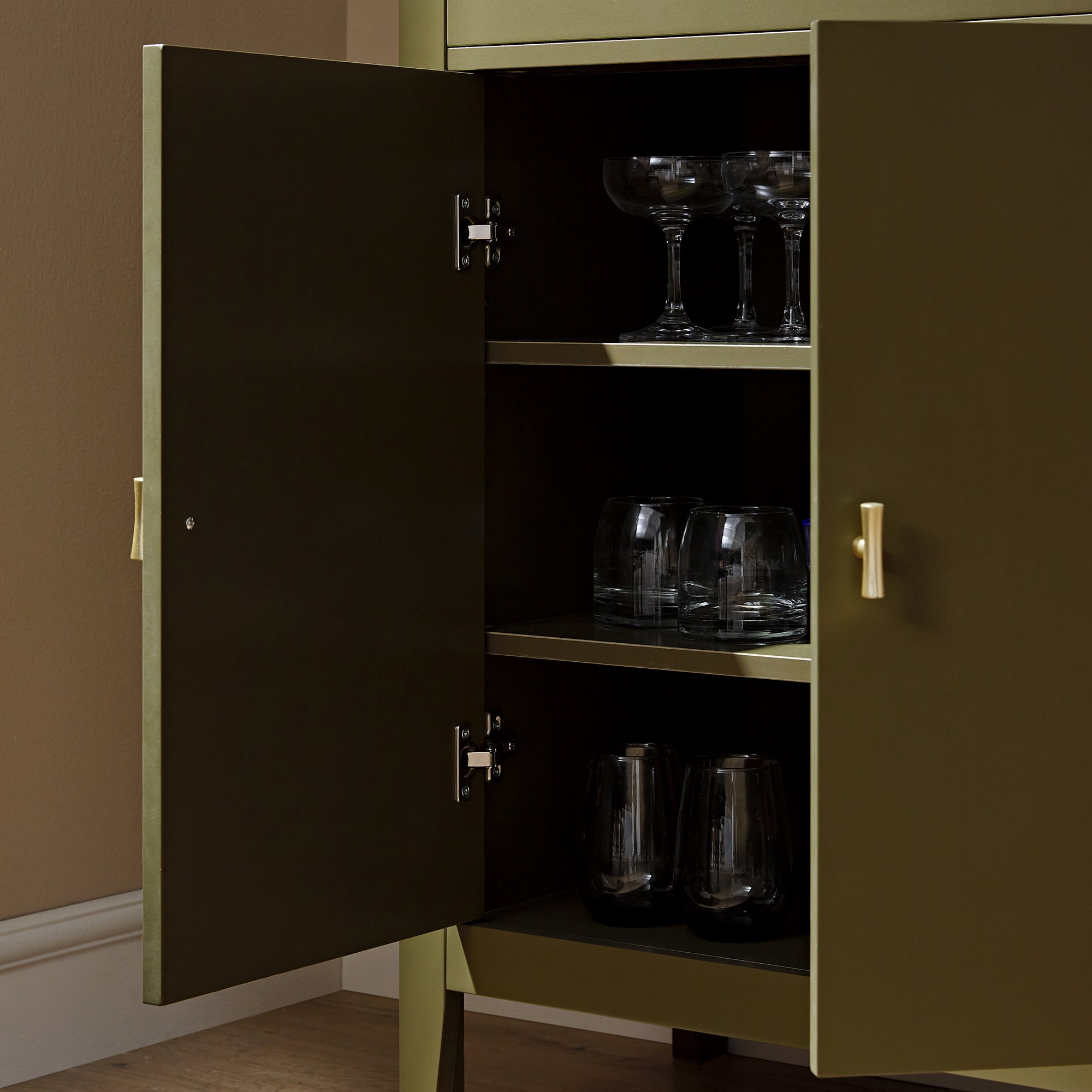 Oakham Small Sideboard with Drawer, Olive Grove