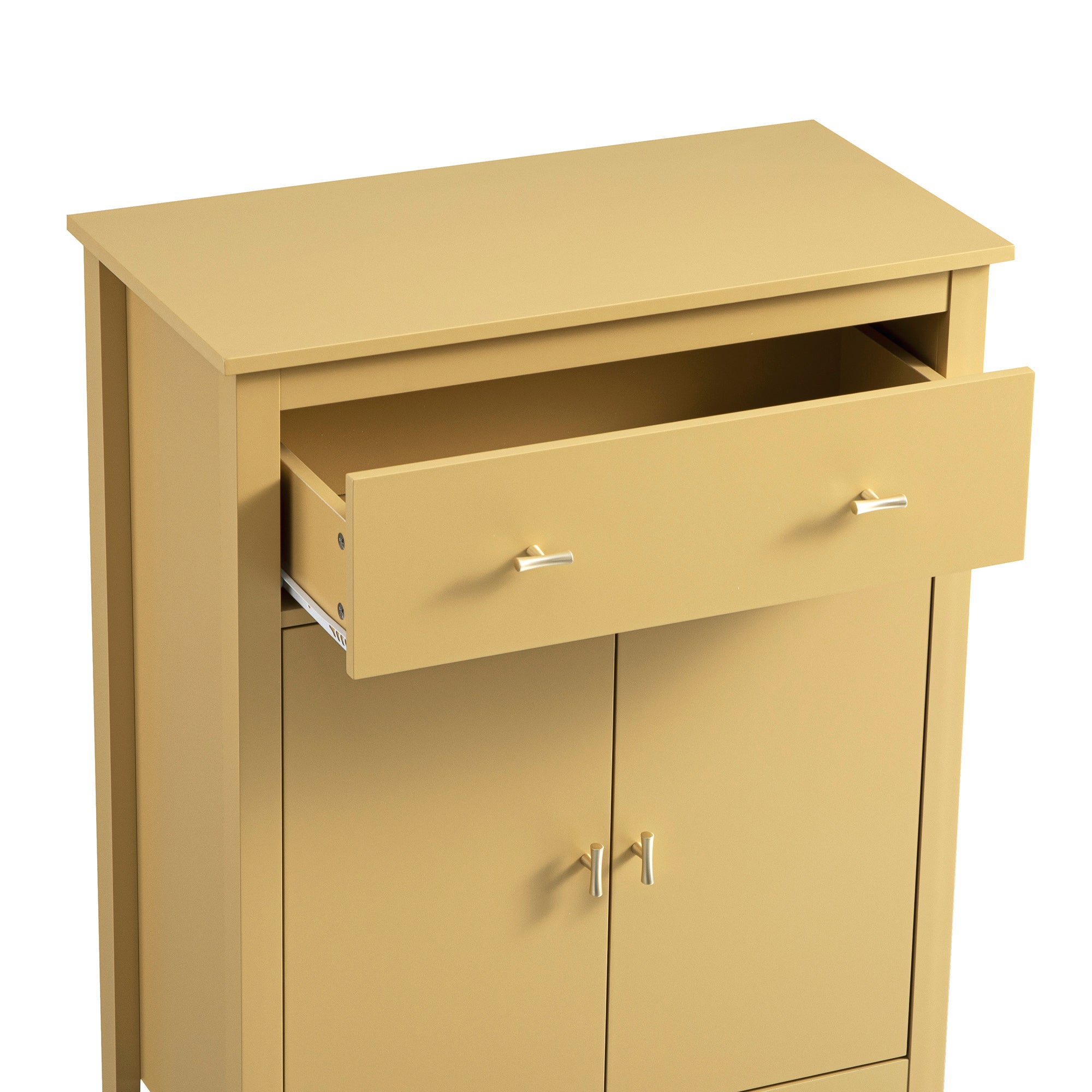 Oakham Small Sideboard with Drawer, Rattan Yellow