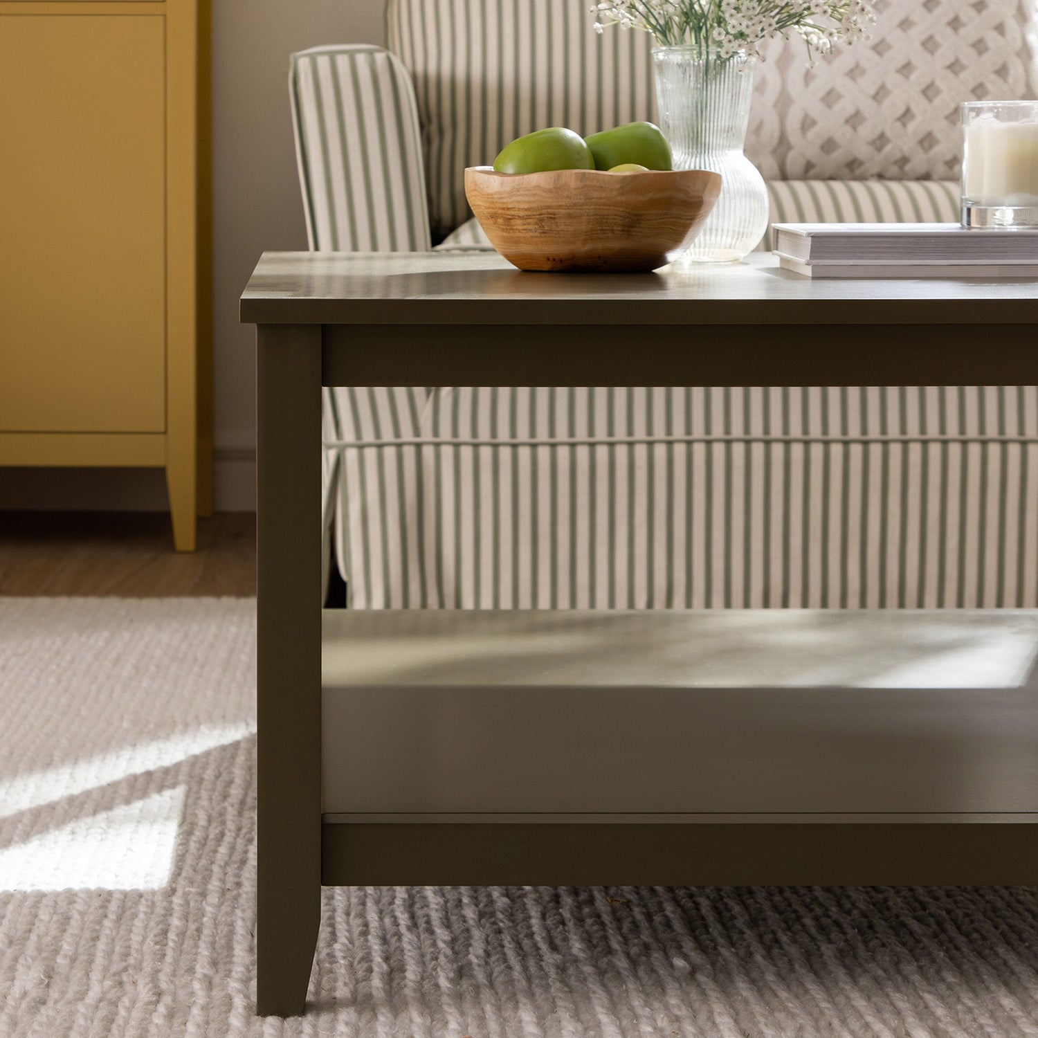 Oakham 80cm Square Coffee Table, Olive Grove