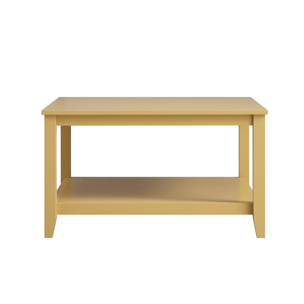 Oakham 80cm Square Coffee Table, Rattan Yellow