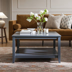 Oakham 80cm Square Coffee Table, Stormy Blue