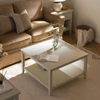 Oakham 80cm Square Coffee Table, Shaded White