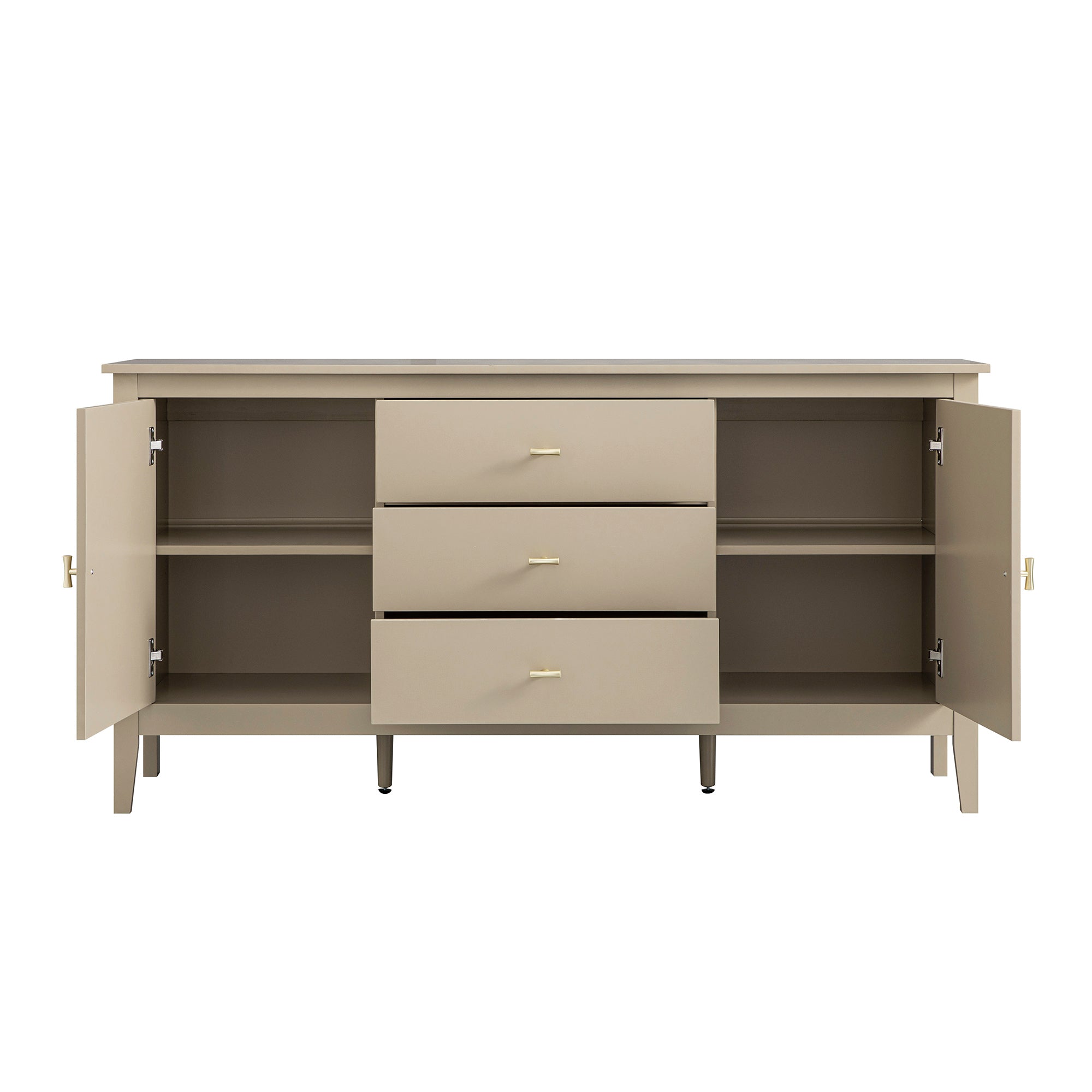 Oakham Wide Sideboard with Drawers, Deep Greige