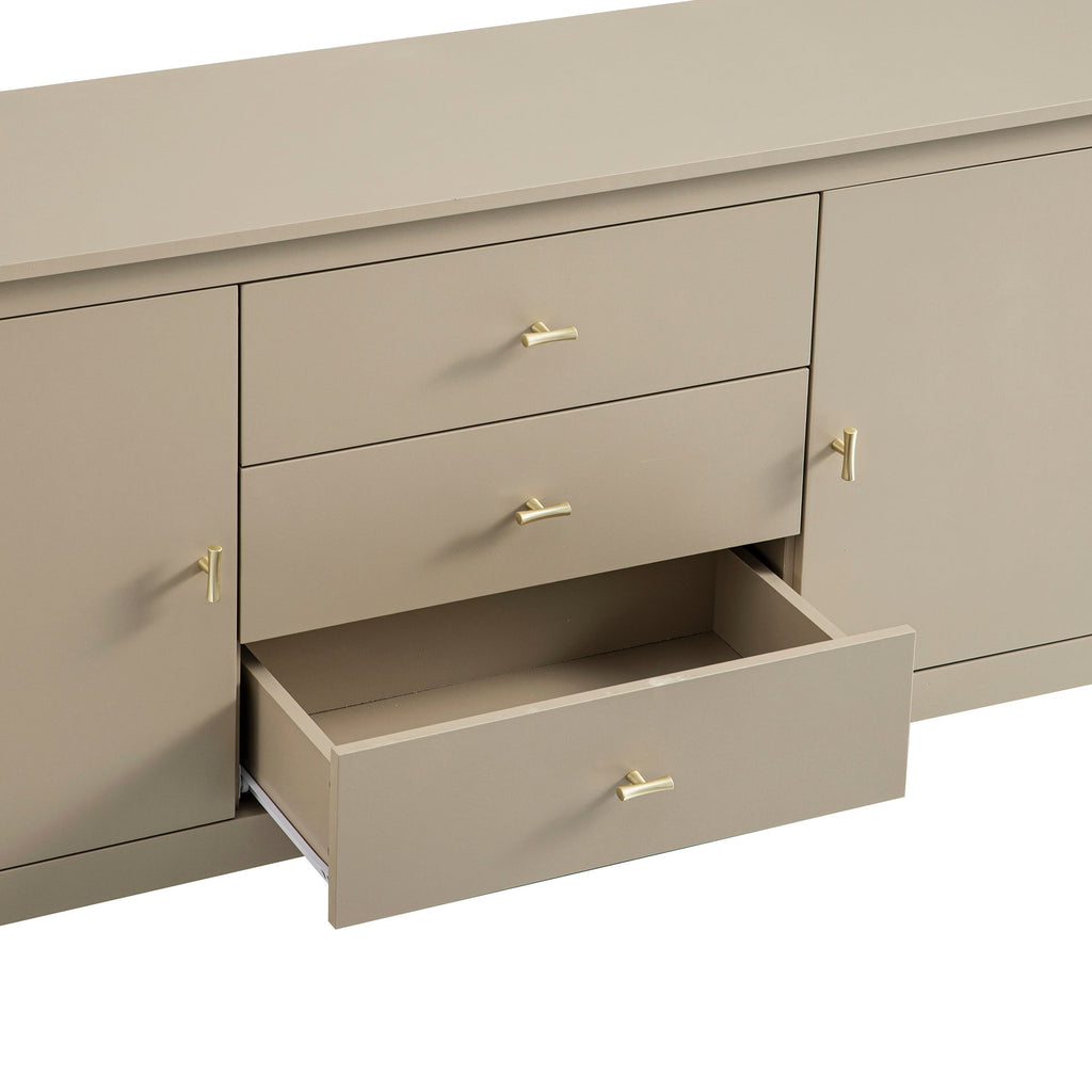 Oakham Wide Sideboard with Drawers, Deep Greige