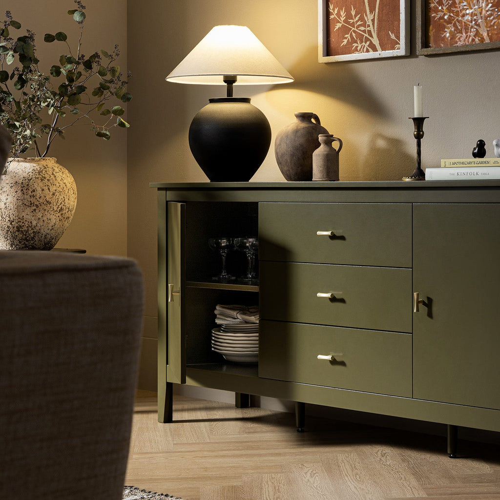 Oakham Wide Sideboard with Drawers, Olive Grove