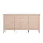 Oakham Wide Sideboard with Drawers, Nude Pink