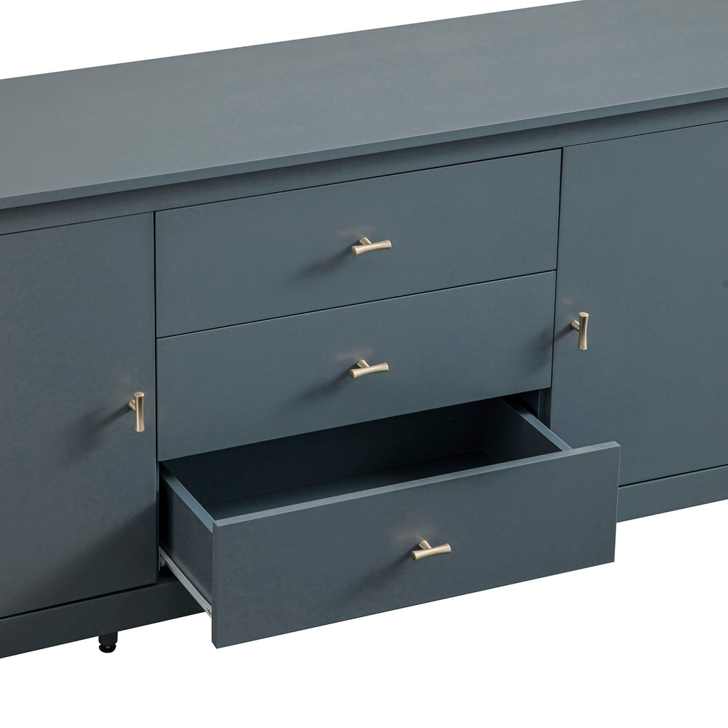 Oakham Wide Sideboard with Drawers, Stormy Blue